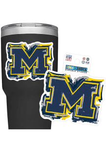 Michigan Wolverines Justin Patten Mascot 3in Durable Stickers - Blue