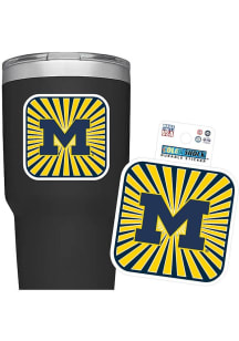 Michigan Wolverines Burst 3in Durable Stickers - Blue