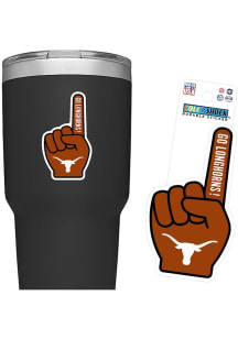 Texas Longhorns Finger 3in Durable Stickers - Burnt Orange