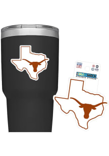 Texas Longhorns State 3in Durable Stickers - Burnt Orange