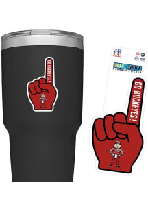 Ohio State Buckeyes Finger 3in Durable Stickers - Red