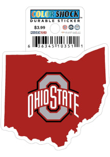 Ohio State Buckeyes State 3in Durable Stickers - Red