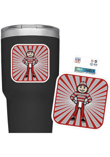 Ohio State Buckeyes Burst 3in Durable Stickers - Red