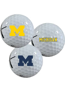 Michigan Wolverines 3 Pack Golf Balls