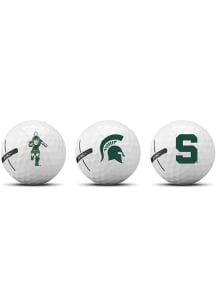 Michigan State Spartans 3 Pack Golf Balls