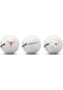 Texas Longhorns 3 Pack Golf Balls