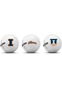 Illinois Fighting Illini 3 Pack Golf Balls