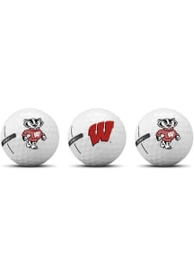 Wisconsin Badgers 3 Pack Golf Balls