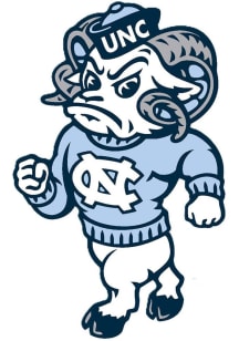 North Carolina Tar Heels Mascot Auto Decal - Light Blue