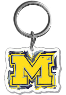 Michigan Wolverines Acrylic Main Keychain - Blue