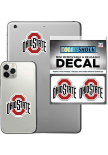 Ohio State Buckeyes Mini Removable 2pk Auto Decal - Red