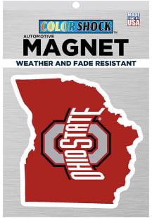 Ohio State Buckeyes 6in State Shape Magnet