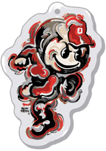 Ohio State Buckeyes Acrylic Mascot Keychain - Red