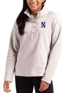 Cutter and Buck Northwestern Wildcats Womens Purple Hunts Point Qtr Zip
