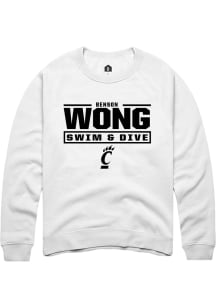 Benson Wong Cincinnati Bearcats Mens White NIL Stacked Box Player Crew