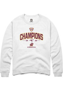 Summit Sportswear Central Michigan Chippewas Mens White MAC 2026 Gymnastics Champions Long Sleeve..