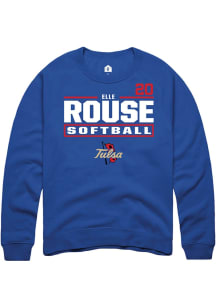 Elle Rouse Tulsa Golden Hurricane Mens Blue NIL Stacked Box Player Crew