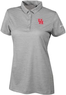 Columbia Houston Cougars Womens Grey Heat Seal Set II Short Sleeve Polo Shirt