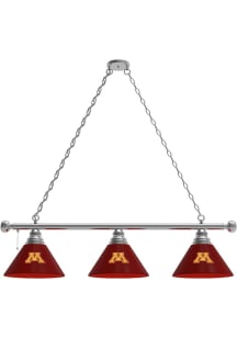 Minnesota Golden Gophers 3 Shade Silver Billiard Lamp