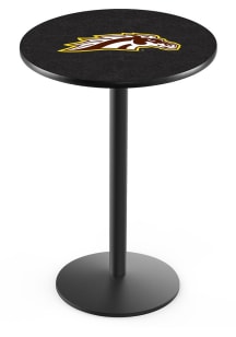 Western Michigan Broncos Black Round Base Pub Table