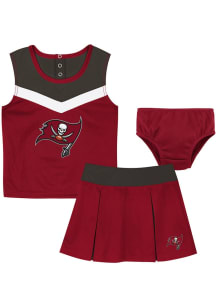 Tampa Bay Buccaneers Toddler Girls Red Spirit Cheer 2PC Sets Cheer