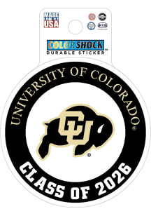 Colorado Buffaloes Class of 2026 Durable Stickers - Black