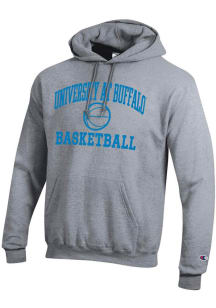 Champion Buffalo Bulls Mens Grey Basketball Powerblend Long Sleeve Hoodie