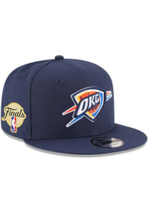 New Era Oklahoma City Thunder Navy Blue 2025 NBA Finals Series Side Patch 9FIFTY Mens Snapback Hat