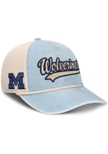 Michigan Wolverines Light Blue Flora Denim Rope Meshback Womens Adjustable Hat