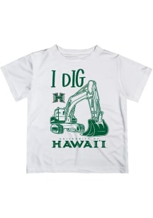 Vive La Fete Hawaii Warriors Toddler White Excavator Short Sleeve T-Shirt