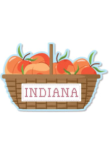 Indiana Peach Fruit Basket Stickers - Orange