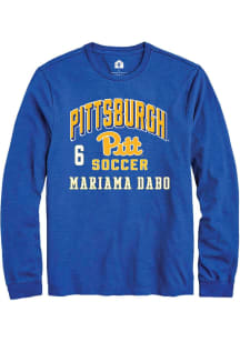 Mariama Dabo Pitt Panthers Blue NIL Arch Logo Long Sleeve Player T Shirt