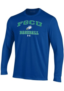 Under Armour Florida Gulf Coast Eagles Blue Baseball Performance Long Sleeve T Shirt