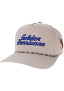 Tulsa Golden Hurricane Stacked Script Caddy Adjustable Hat - Ivory