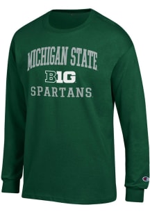 Champion Michigan State Spartans Green Big Ten Jersey Long Sleeve T Shirt