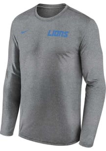 Nike Detroit Lions Ash Team Name w EST Date Long Sleeve T-Shirt