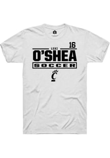 Lexi O’Shea Cincinnati Bearcats White NIL Stacked Box Short Sleeve Player T Shirt