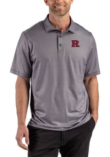 Cutter and Buck Rutgers Scarlet Knights Black Lattice Big and Tall Polo