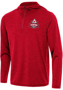 Antigua Wisconsin Badgers Mens Red 2026 NCAA Women's Hockey Champs Tidy Long Sleeve Qtr Zip Pullov..