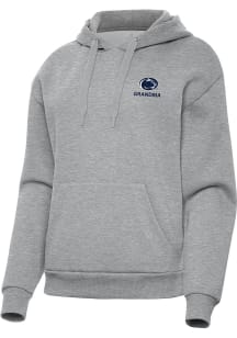 Antigua Penn State Nittany Lions Womens Grey Heather Grandma Victory Hooded Sweatshirt