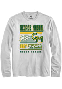 Summit Sportswear George Mason University White Retro Long Sleeve T Shirt