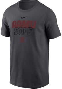 Nike Alabama A&M Bulldogs Anthracite Stacked Name Short Sleeve T Shirt
