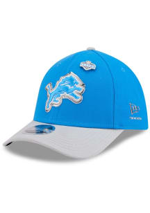 New Era Detroit Lions Mens Blue 2026 NFL Draft 39THIRTY M Crown Flex Hat