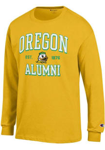 Champion Oregon Ducks Yellow Est Alumni Jersey Long Sleeve T Shirt