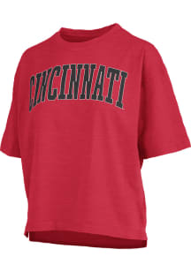 Pressbox Cincinnati Bearcats Womens Red Banner Elk Jersey Short Sleeve T-Shirt