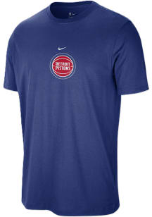Nike Detroit Pistons Blue Primary Logo Short Sleeve T Shirt