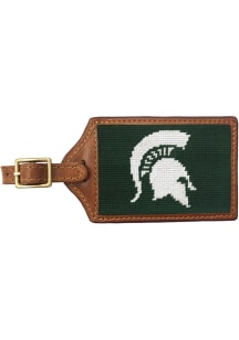 Michigan State Spartans Green Needlepoint Team Logo Luggage Tag