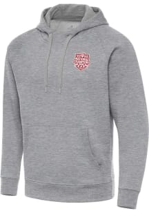 Antigua Indiana Hoosiers Mens Grey 2025 CFP National Champions Victory Long Sleeve Hoodie