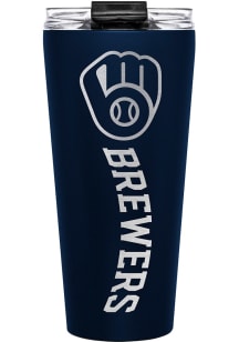 Milwaukee Brewers 32oz Big Slim Stainless Steel Tumbler - Navy Blue