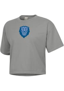 ComfortWash Columbia College Cougars Womens Grey Boxy Short Sleeve T-Shirt